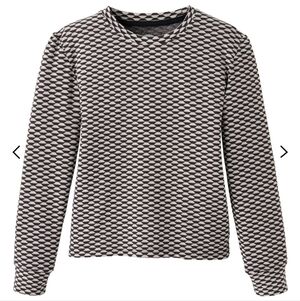 Monochrome Patterned Kids Long Sleeve Tee
